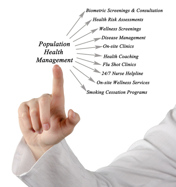  Diagramm der Plattform zum Management der Bevölkerungsgesundheit - Foto, Bild
