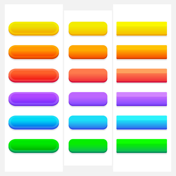 Vector illustration interface buttons set for games or apps - Vetor, Imagem