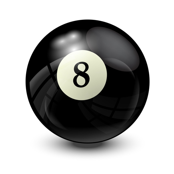 billiard ball 8 - Vektor, kép