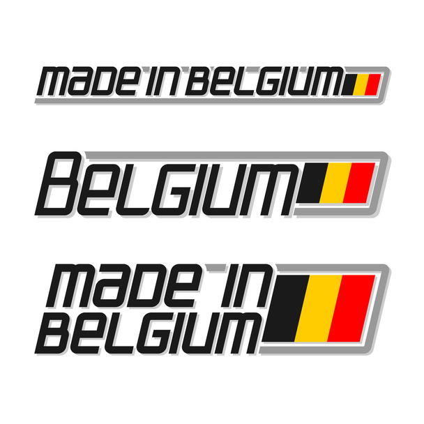 Ilustracja wektorowa logo dla "wykonane w Belgii" - Wektor, obraz