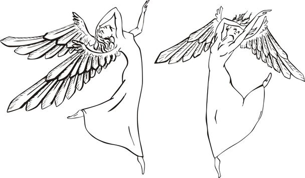 Танцующие ангелы
 - Вектор,изображение