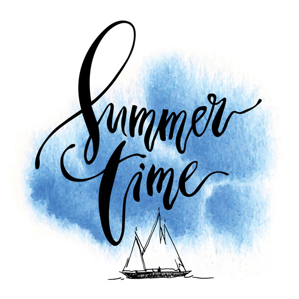 Summer Time card. - Vecteur, image