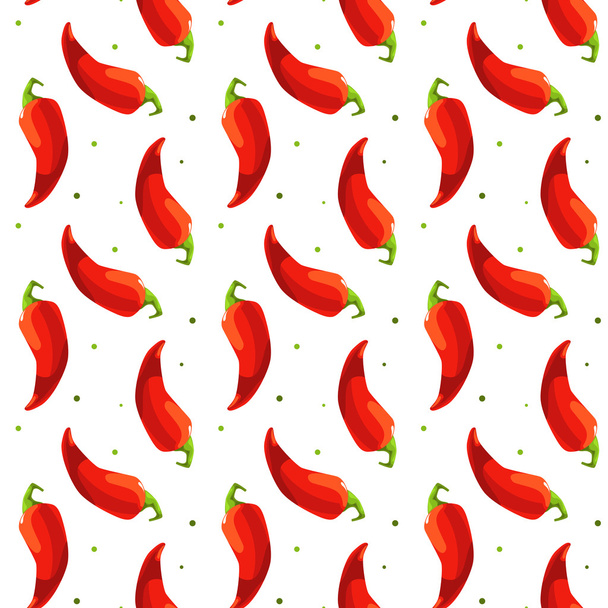 Seamless pattern chili pepper - Vector, Image