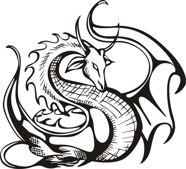 Dragon levant
 - Vecteur, image