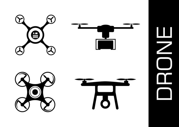 zestaw drony - Wektor, obraz