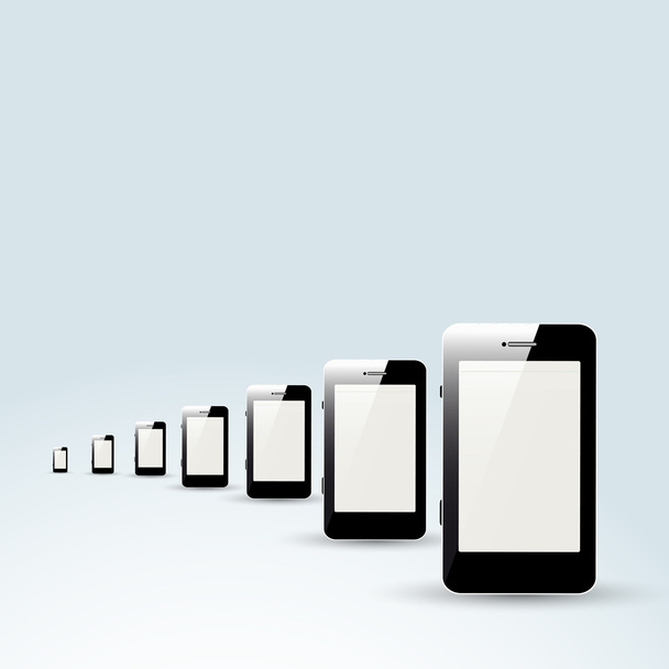 Teléfonos móviles, fácil todo editable
 - Vector, Imagen