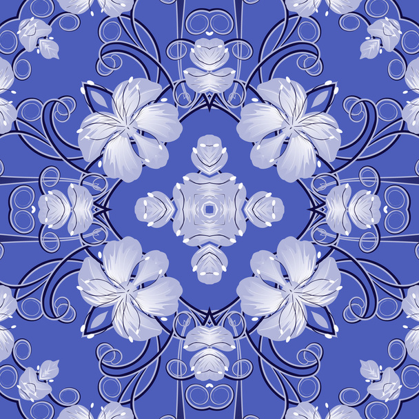 Seamless vector illustration. Flower pattern - Вектор,изображение