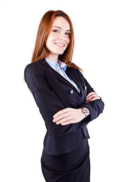 Portrait of a young beautiful business woman - Photo, Image