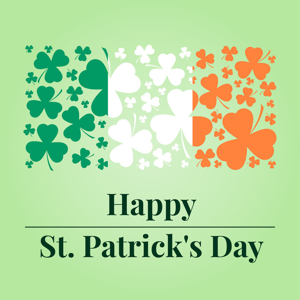 Happy St. Patrick's Day greeting card. Vector illustration. - Вектор,изображение