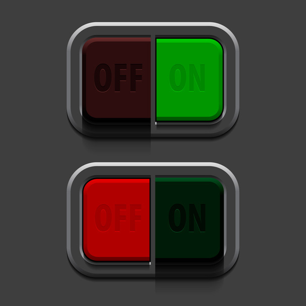 Grey switches on background - Vector, Image