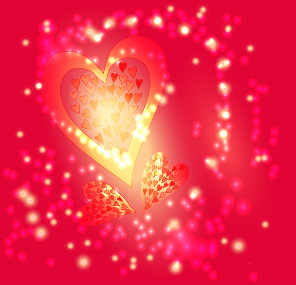 Shining bokeh roze hart - Foto, afbeelding