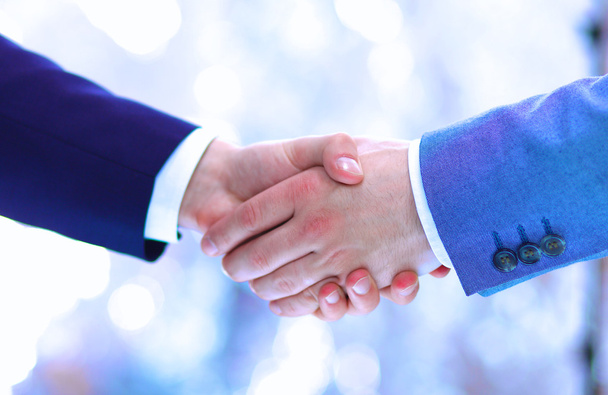 Geschäftsleute schütteln Hände, isoliert auf weißem Hintergrund - Foto, Bild