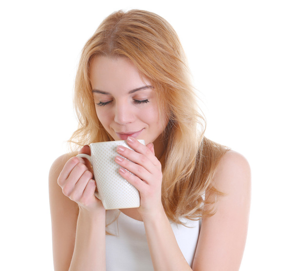 girl enjoying cup of tea - Photo, image