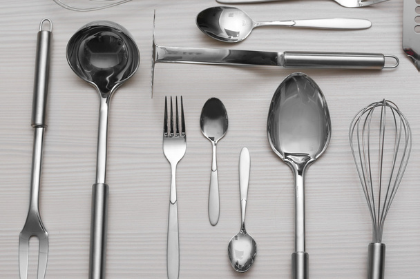 metal kitchen utensils  - Фото, изображение