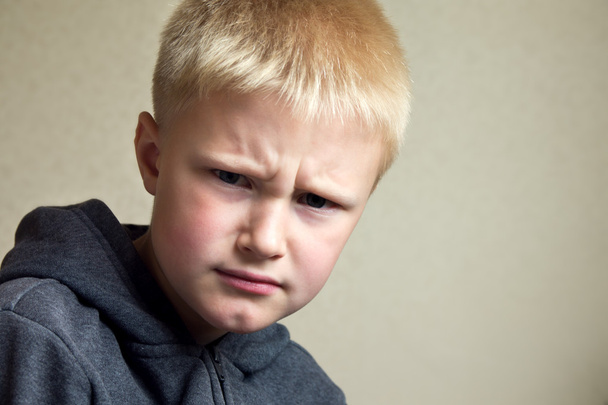 Angry unhappy child - Фото, изображение