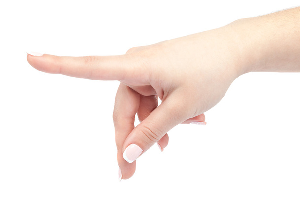 Vrouwelijke hand met mooie manicure. - Foto, afbeelding