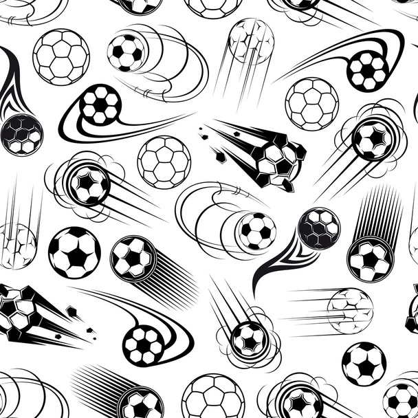 サッカー ボールのシームレスなパターン - ベクター画像