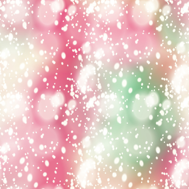 Colorful blurred background with snow overlay, seamless - Vektor, Bild