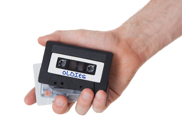 Vintage-Audio-Kassette, isoliert auf weißem Hintergrund - Foto, Bild