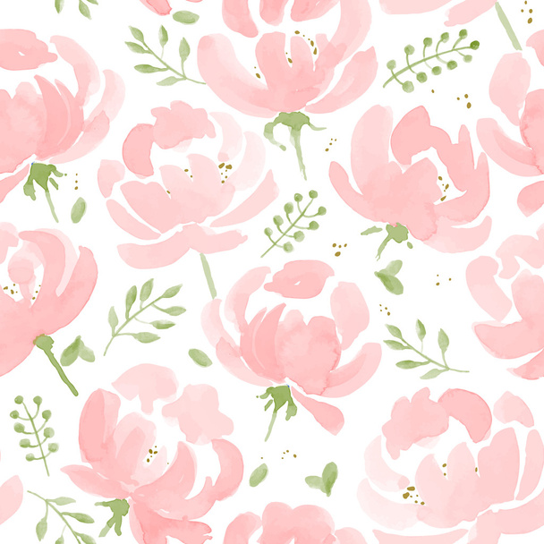  flowers seamless pattern - Vector, Image