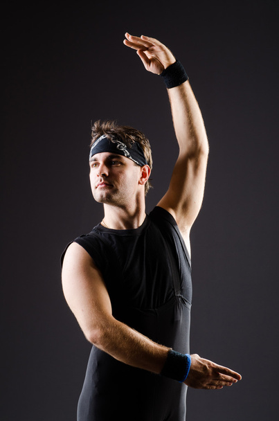Young man training for ballet dances - Foto, Bild