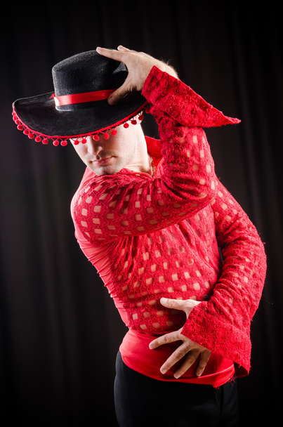 Man dancing spanish dance in red clothing - Fotografie, Obrázek