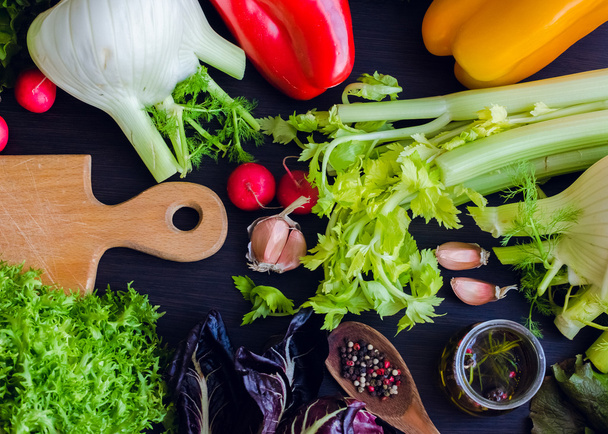 Fresh ingredients for salad - Photo, Image