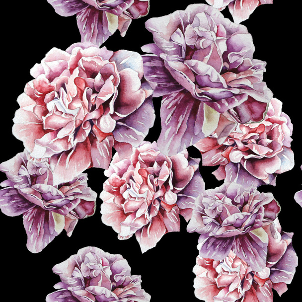 Seamless pattern with flowers. - Zdjęcie, obraz