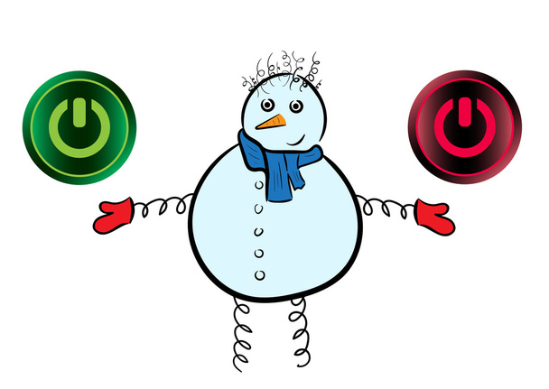 Muñeco de nieve e iconos de inclusión
 - Vector, imagen