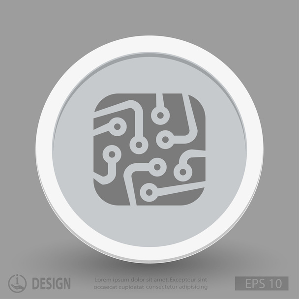 Pictograph of circuit board - Vector, Image