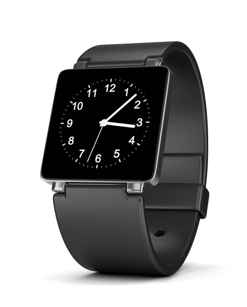Smartwatch Horloge analogique sur blanc
 - Photo, image
