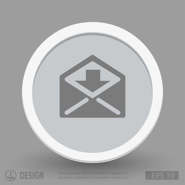 Pictograph of mail icon - Vector, imagen