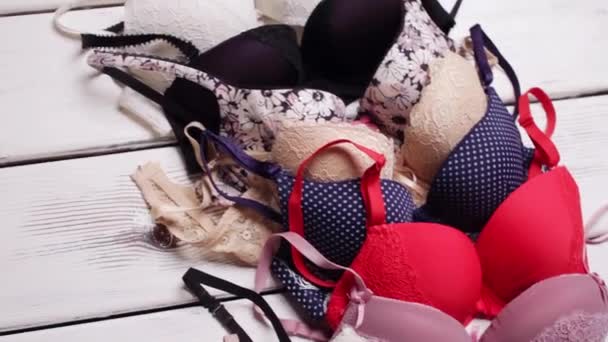 Bras of different color. - Footage, Video
