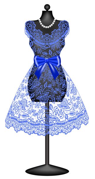Lace jurk op etalagepop - Vector, afbeelding