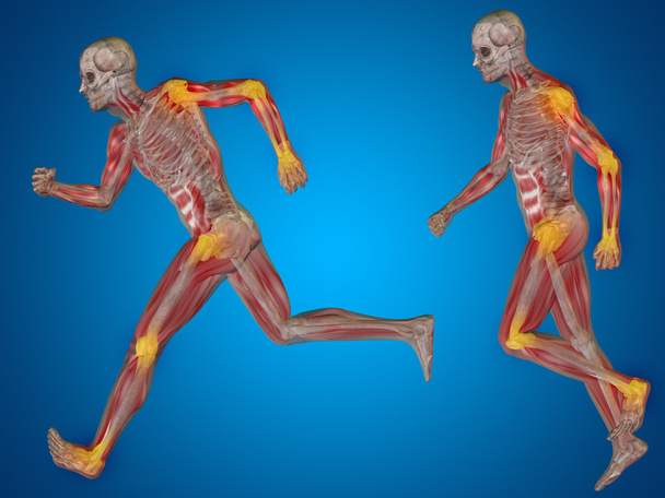 conceptuele menselijke skeletten - Foto, afbeelding