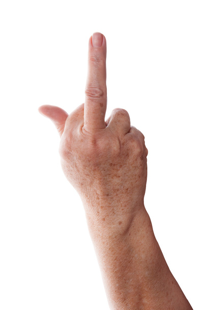 The middle finger isolated. - Photo, Image