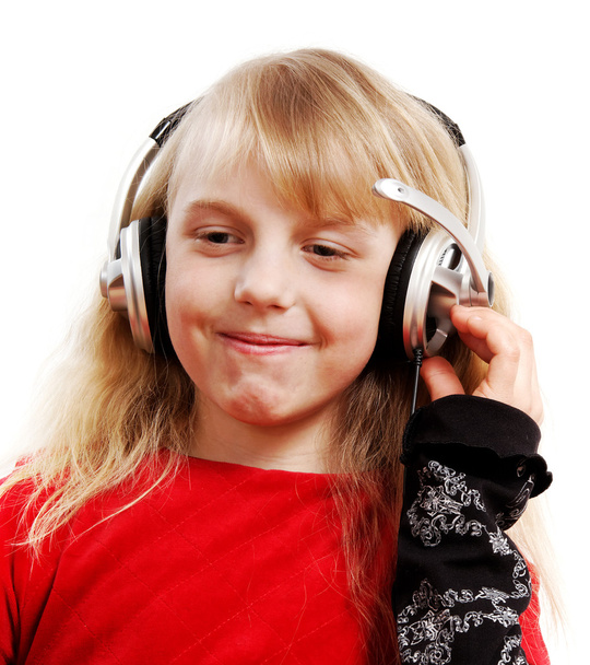 Girl with headphones. - Photo, image