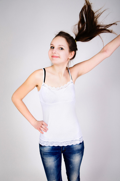 Fashion portrait of young sportine teenager girl - Fotografie, Obrázek