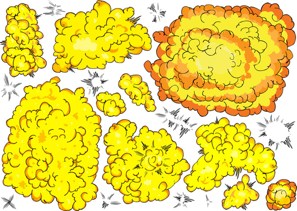 Ensemble de divers dessins animés, explosions vectorielles
 - Vecteur, image