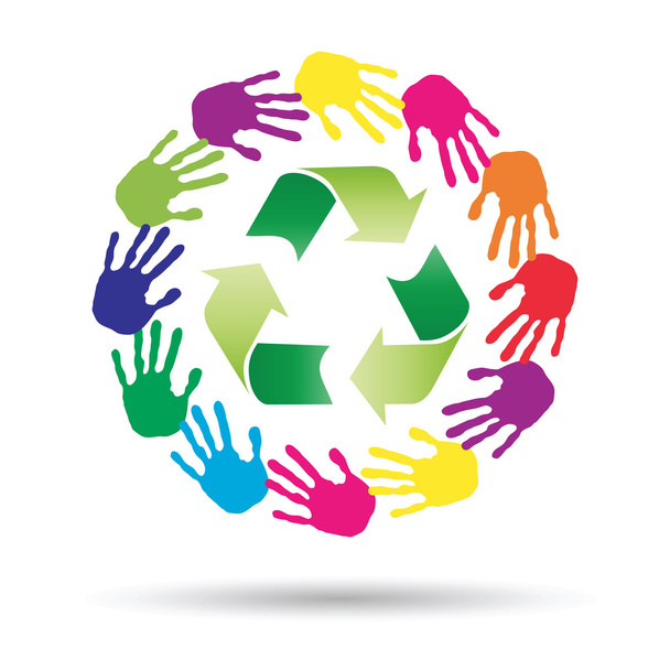 groen symbool voor recycling - Foto, afbeelding
