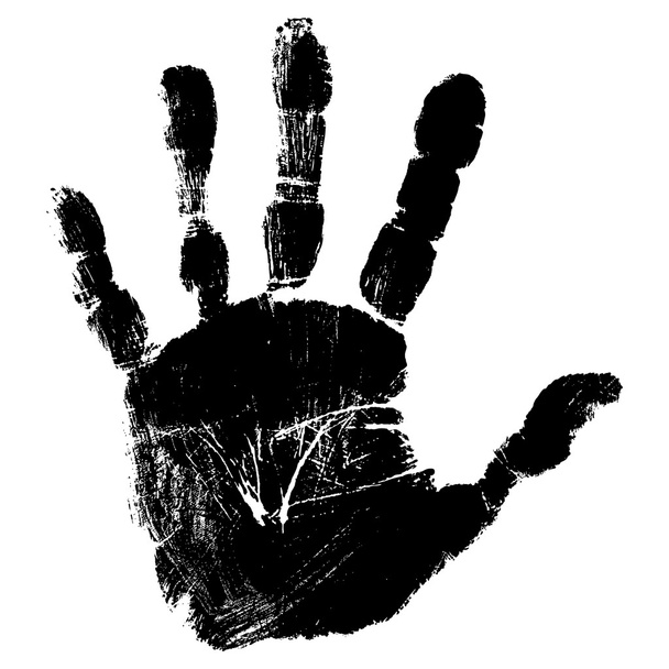  μαύρη βαφή ανθρώπινο χέρι  - Φωτογραφία, εικόνα