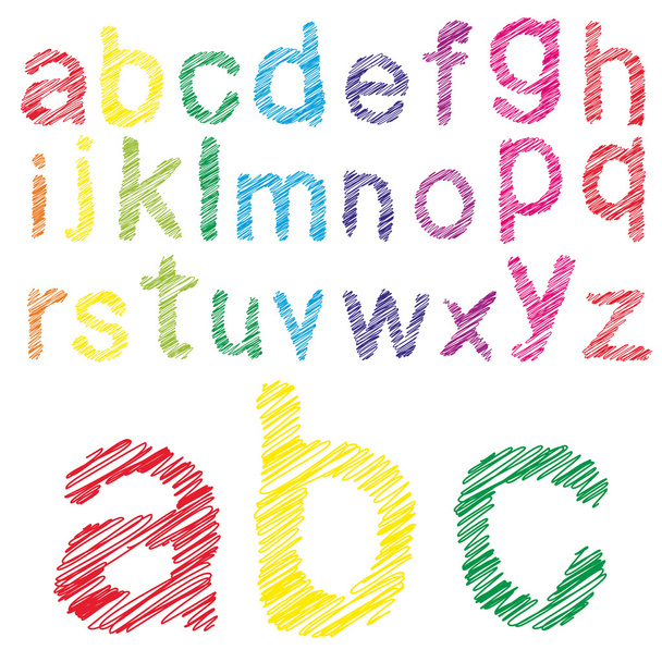  színes kézírásos firka betűtípus - Fotó, kép