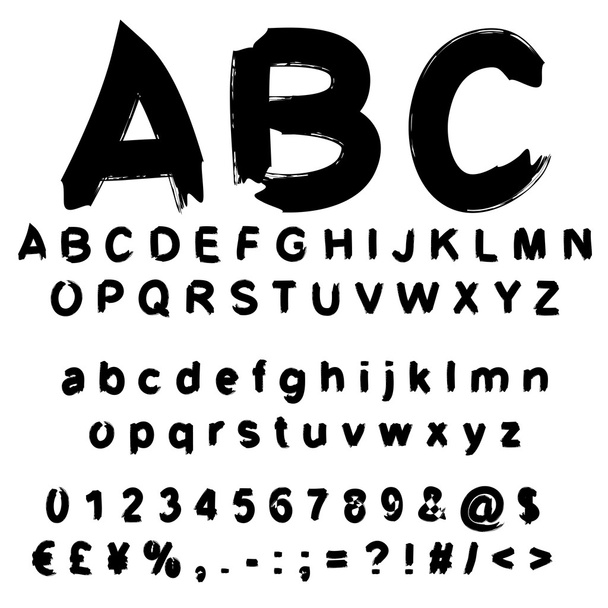 fekete irkál festék font - Fotó, kép