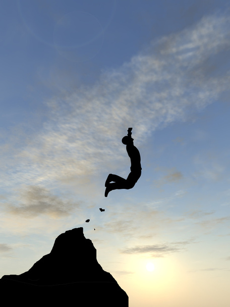 Hombre silueta saltando
  - Foto, imagen