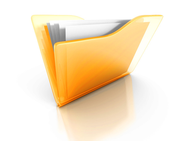 Yellow Office Document Paper Folder  - Zdjęcie, obraz