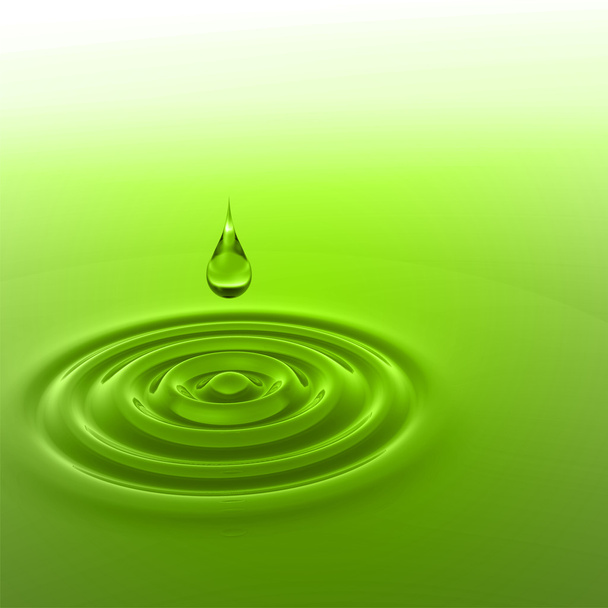 green liquid drop falling  - Photo, Image