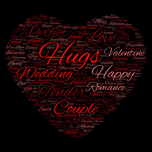  День Святого Валентина текст Wordcloud
  - Фото, зображення