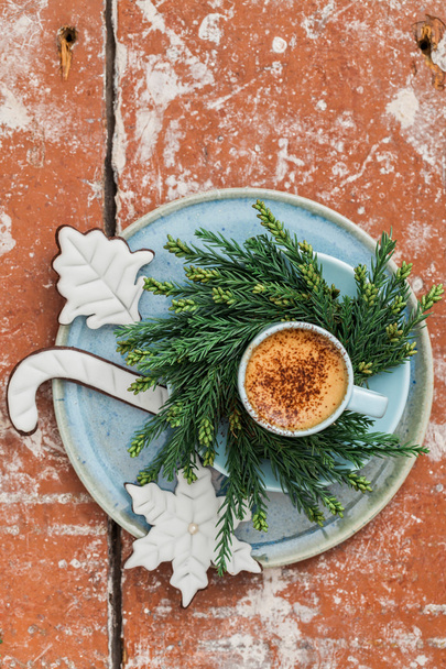 Christmas espresso coffee - Photo, Image