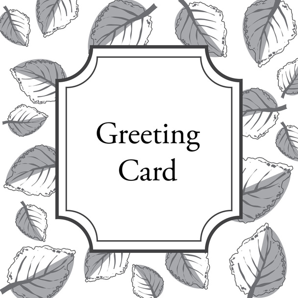 Greeting Card made of Hand Drawn Flowers - Vector, Image