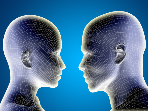 cabeças masculinas e femininas
 - Foto, Imagem